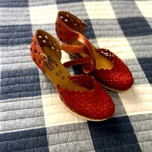 Leather Mexican Huarache, shoes, platform sandals, Mexican Style Womens Sz 8.5